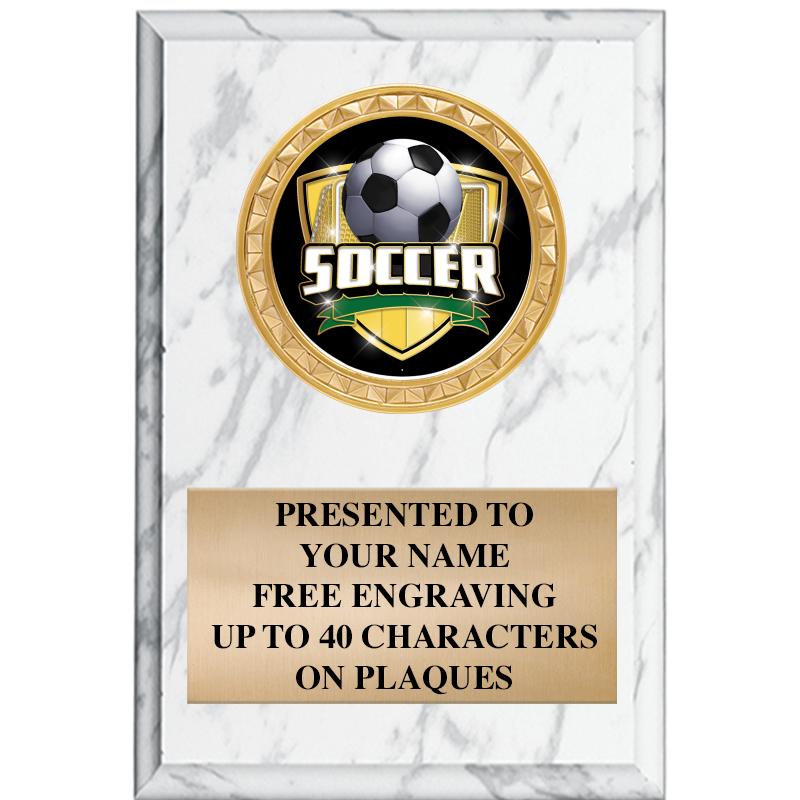 4" X 6" WHITE MBL INSERT PLQ