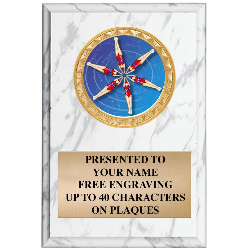 4" X 6" WHITE MBL INSERT PLQ