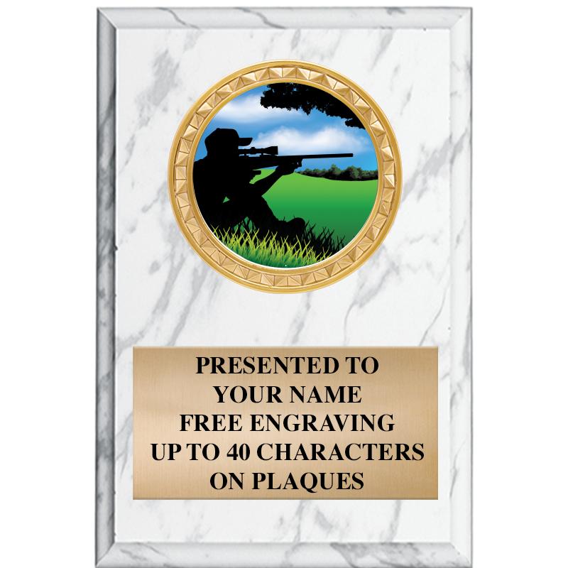 4" X 6" WHITE MBL INSERT PLQ