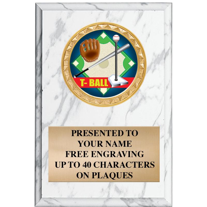 4" X 6" WHITE MBL INSERT PLQ