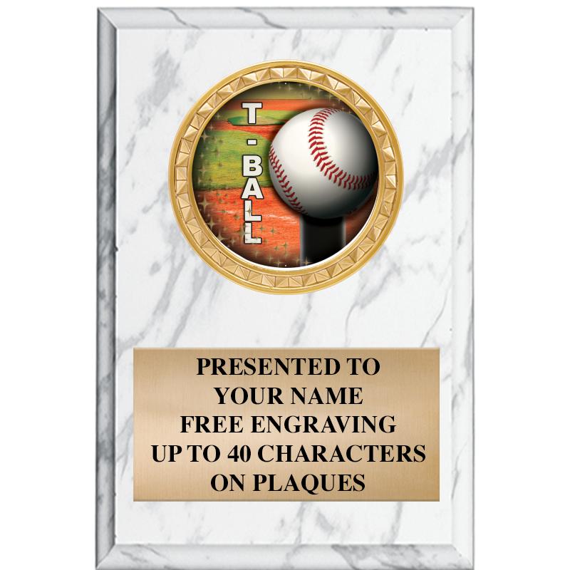 4" X 6" WHITE MBL INSERT PLQ