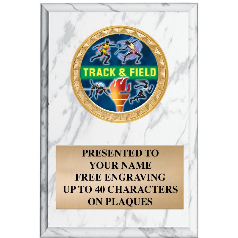 4" X 6" WHITE MBL INSERT PLQ