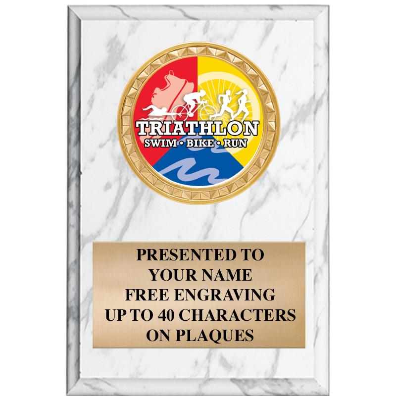 4" X 6" WHITE MBL INSERT PLQ