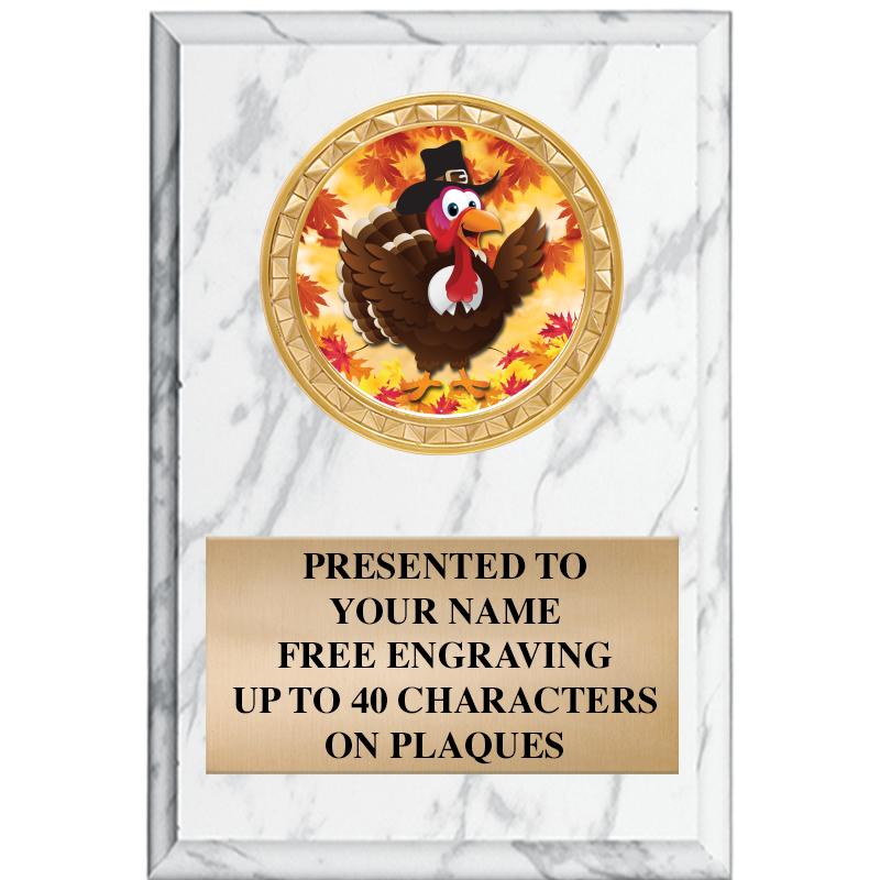 4" X 6" WHITE MBL INSERT PLQ