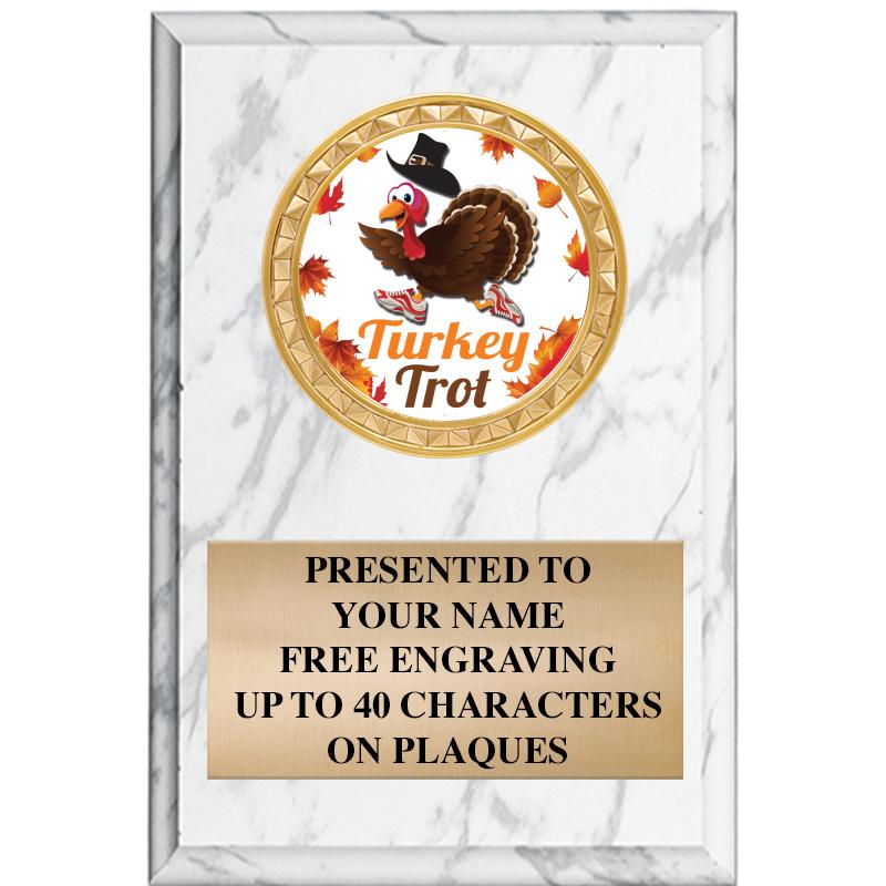 4" X 6" WHITE MBL INSERT PLQ