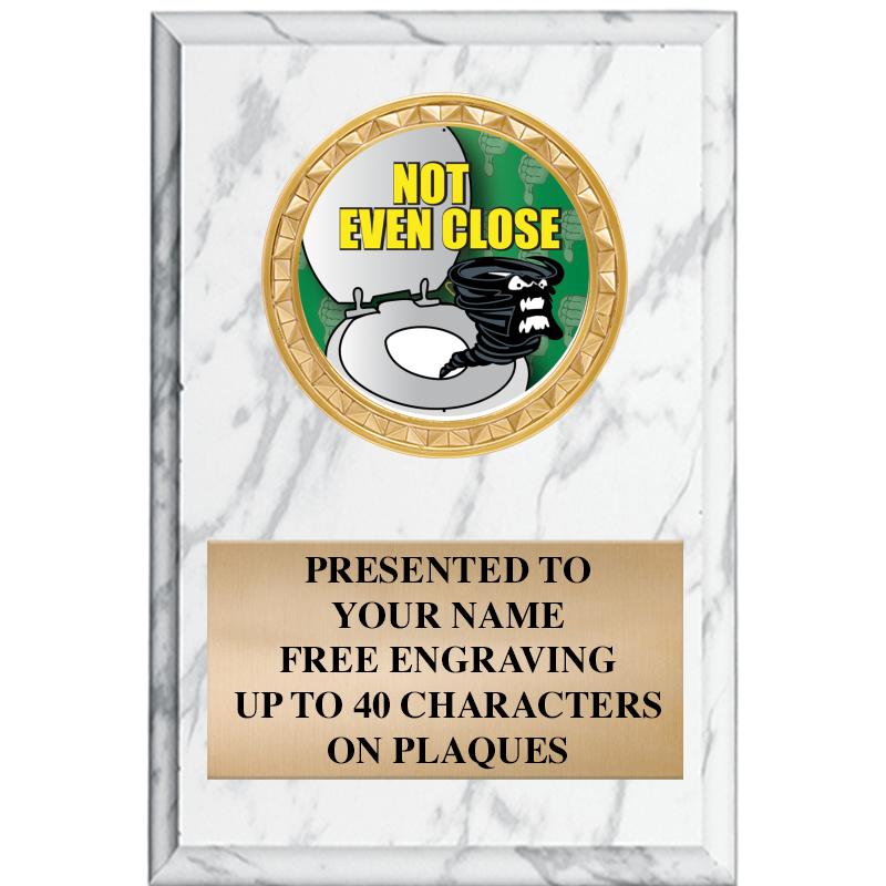 4" X 6" WHITE MBL INSERT PLQ