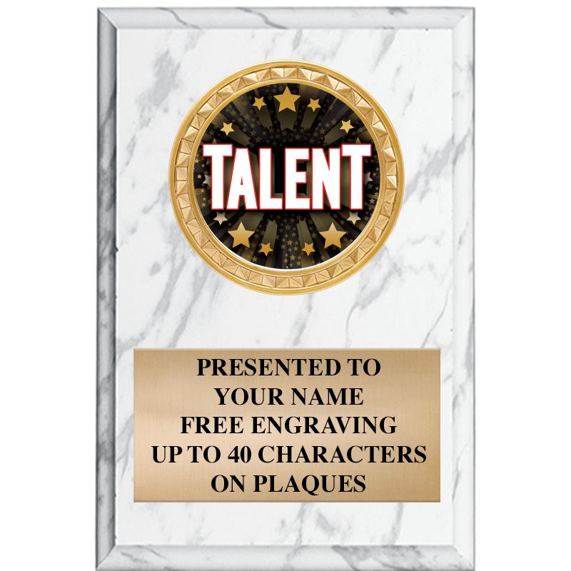 4" X 6" WHITE MBL INSERT PLQ