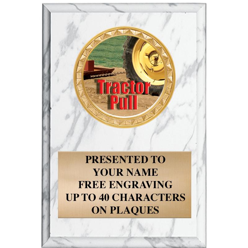 4" X 6" WHITE MBL INSERT PLQ