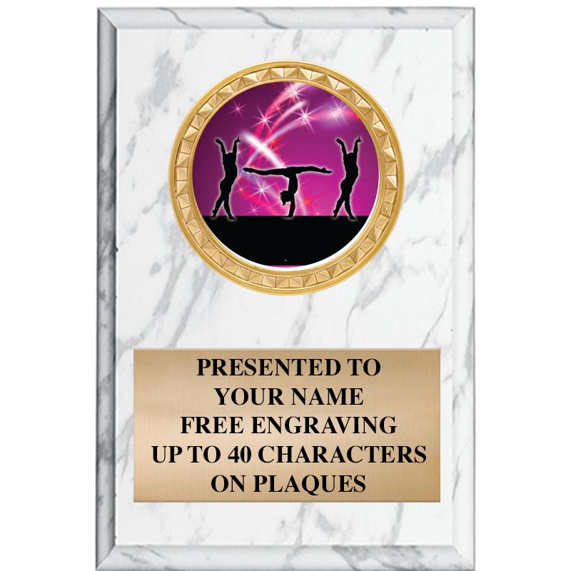 4" X 6" WHITE MBL INSERT PLQ