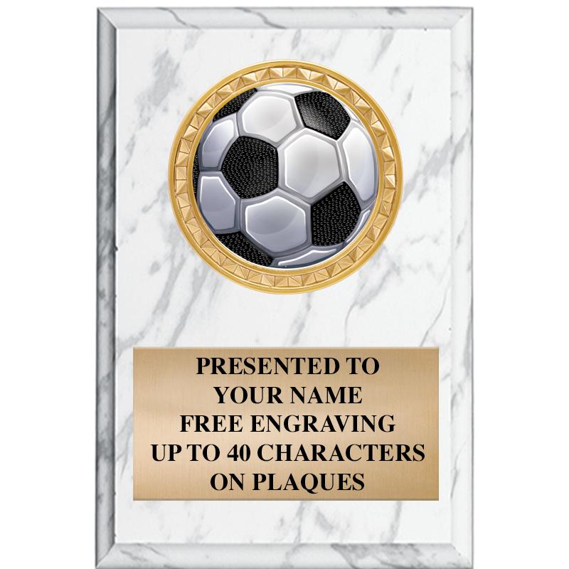 4" X 6" WHITE MBL INSERT PLQ