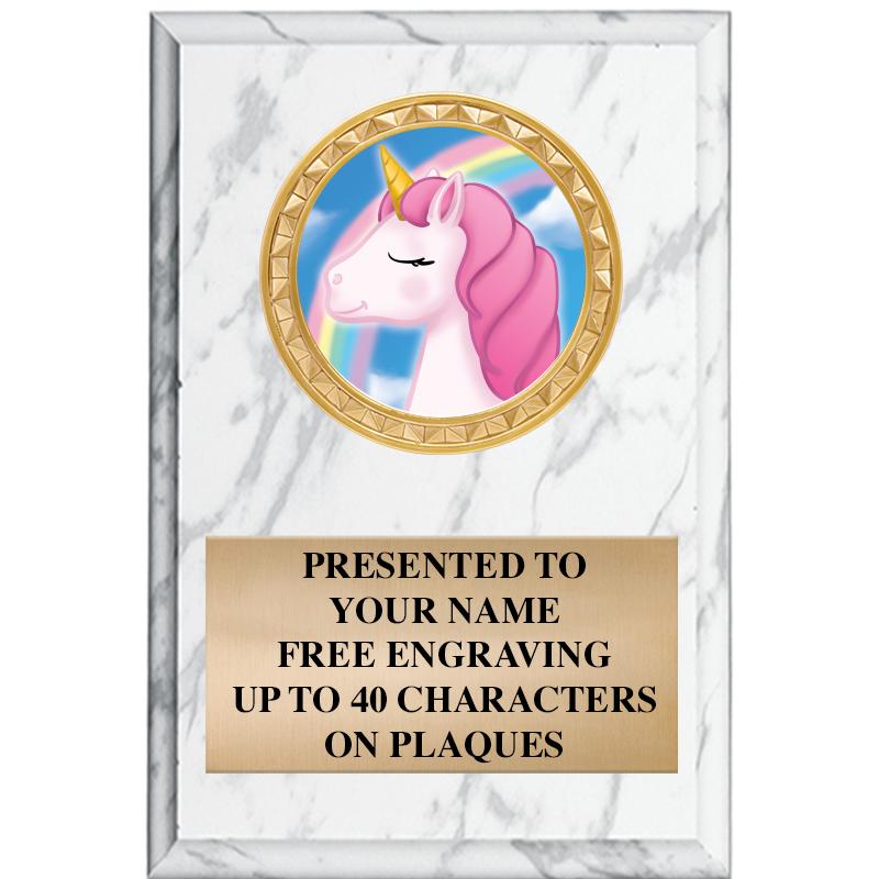 4" X 6" WHITE MBL INSERT PLQ