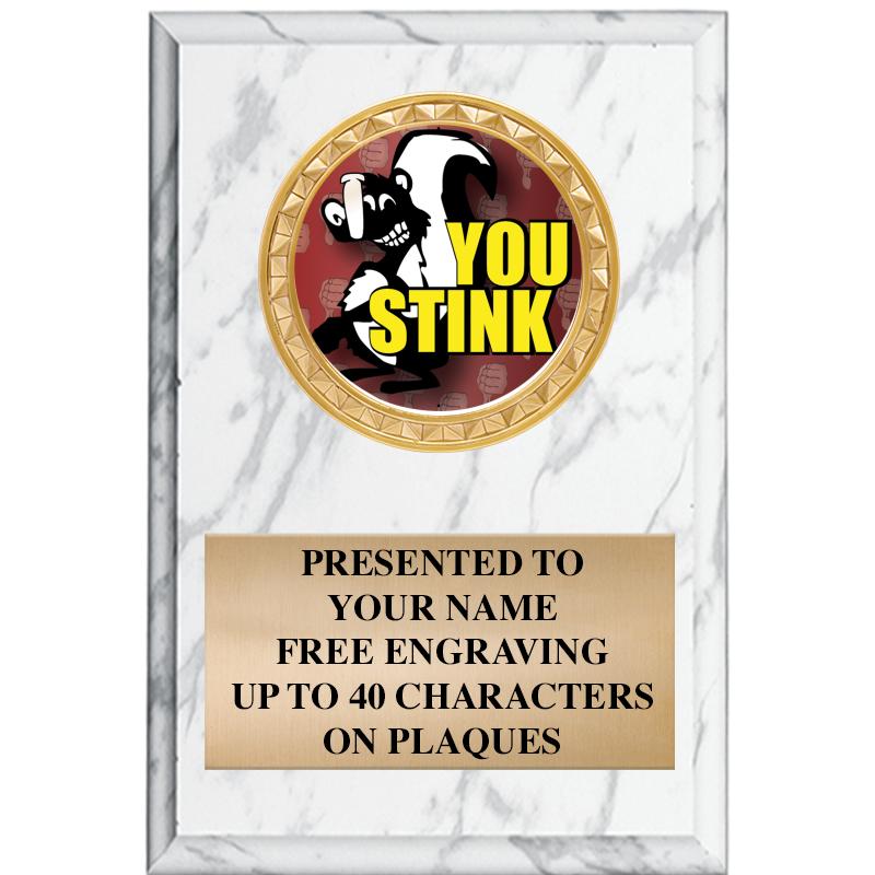 4" X 6" WHITE MBL INSERT PLQ