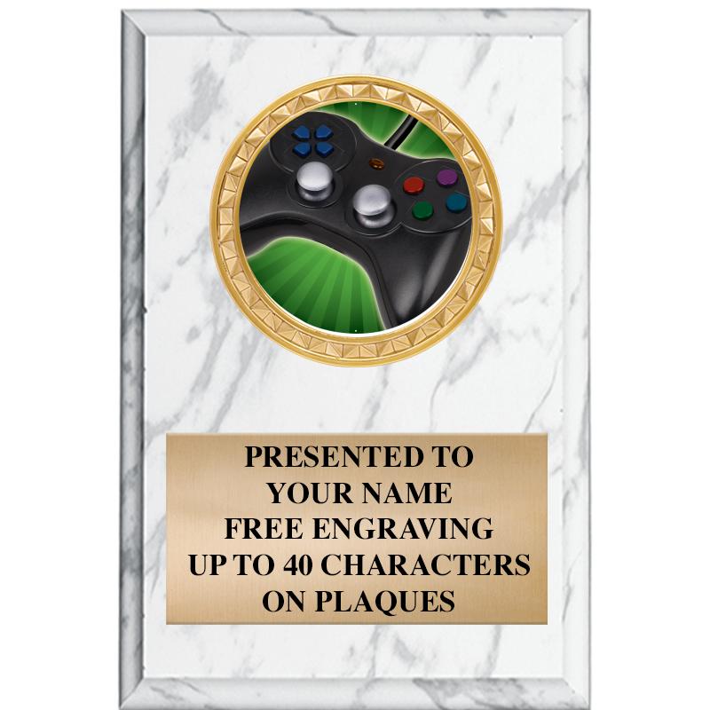 4" X 6" WHITE MBL INSERT PLQ