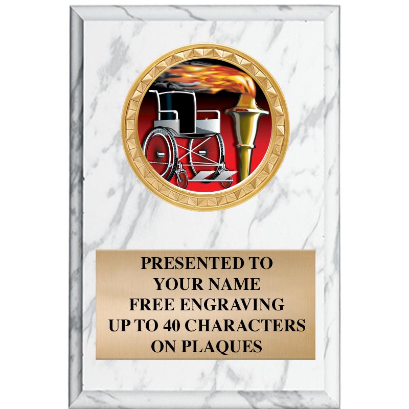 4" X 6" WHITE MBL INSERT PLQ