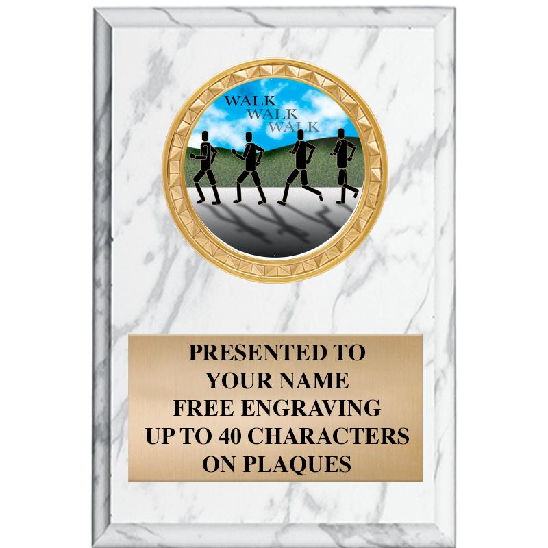 4" X 6" WHITE MBL INSERT PLQ