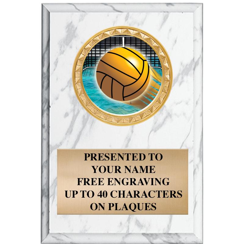 4" X 6" WHITE MBL INSERT PLQ