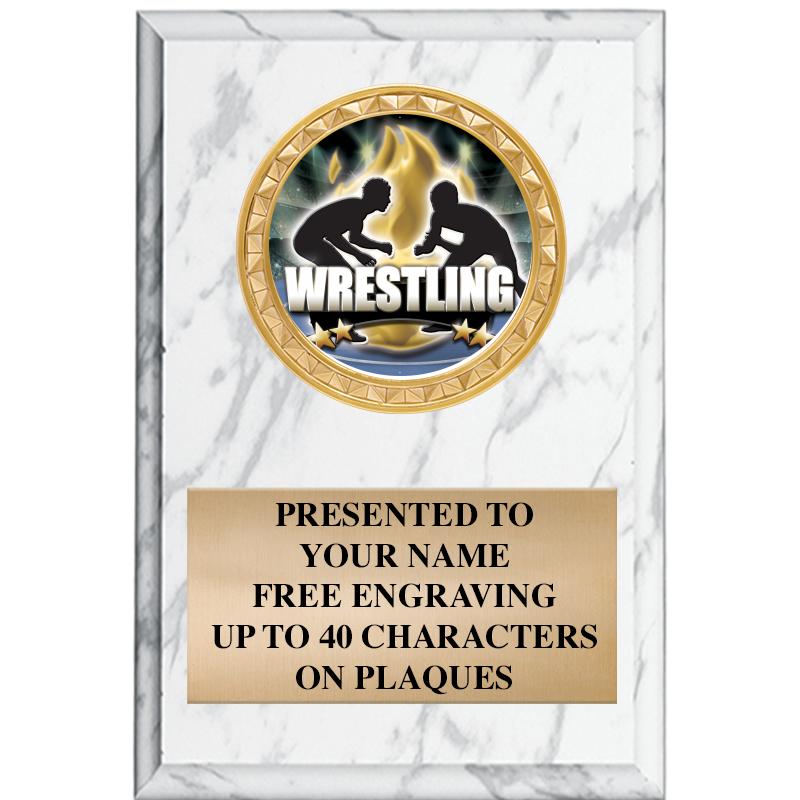 4" X 6" WHITE MBL INSERT PLQ