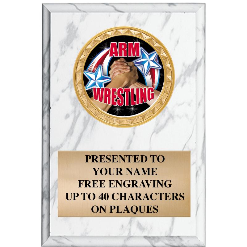 4" X 6" WHITE MBL INSERT PLQ