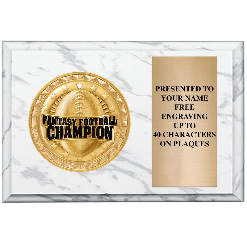 6" X 4" WHITE MBL INSERT PLQ