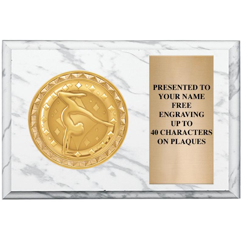 6" X 4" WHITE MBL INSERT PLQ