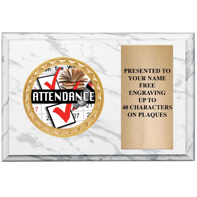 6" X 4" WHITE MBL INSERT PLQ