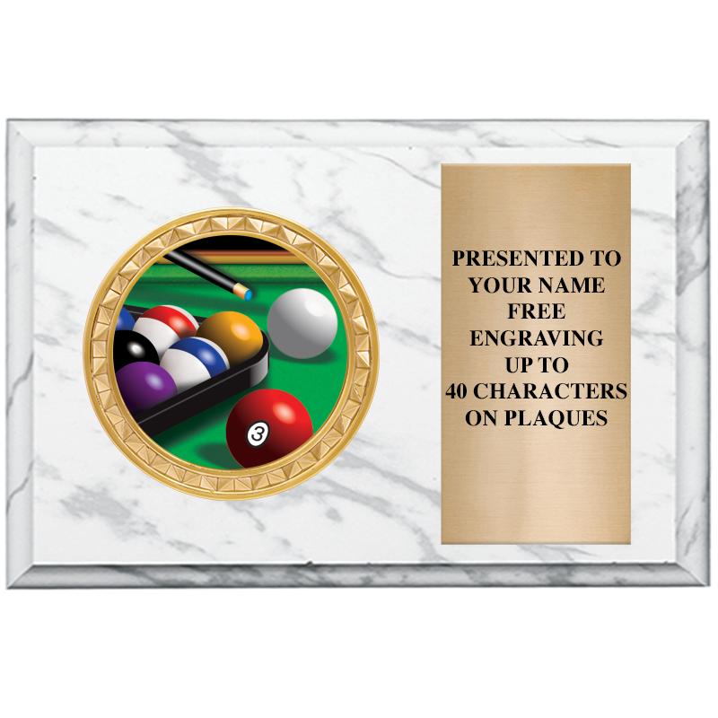 6" X 4" WHITE MBL INSERT PLQ