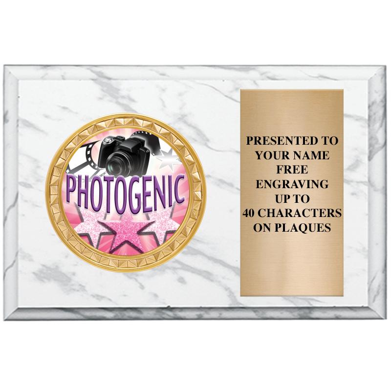 6" X 4" WHITE MBL INSERT PLQ