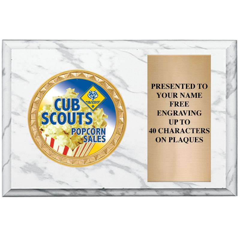 6" X 4" WHITE MBL INSERT PLQ