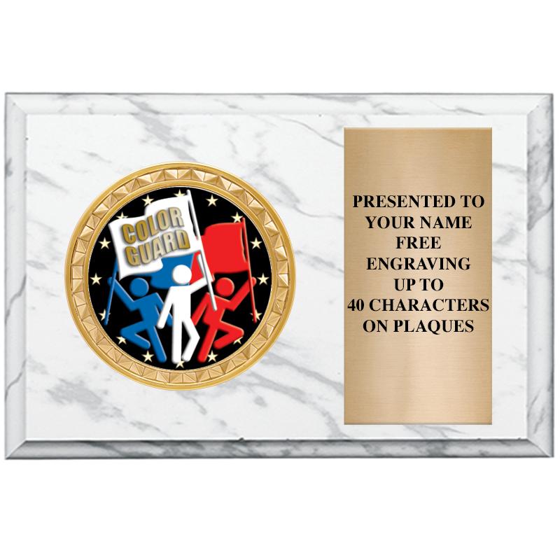 6" X 4" WHITE MBL INSERT PLQ