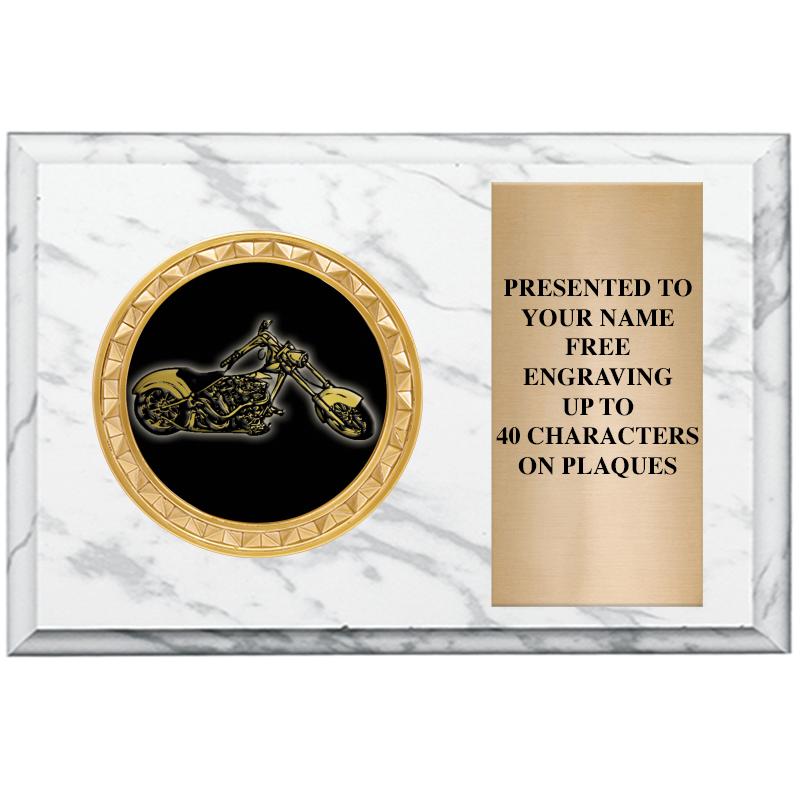 6" X 4" WHITE MBL INSERT PLQ