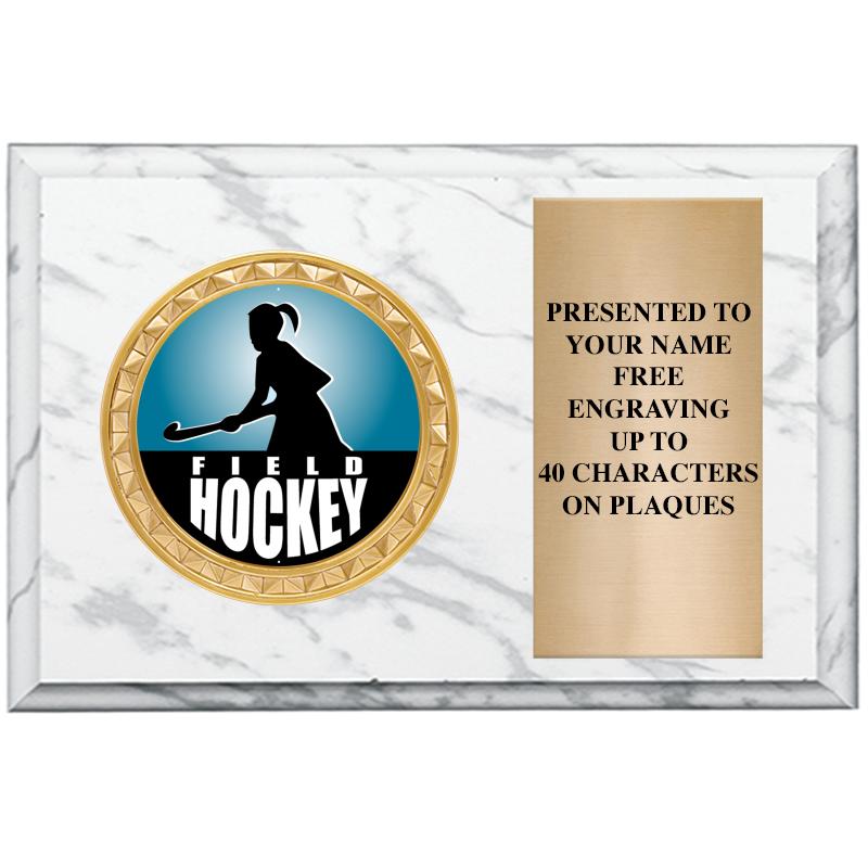 6" X 4" WHITE MBL INSERT PLQ