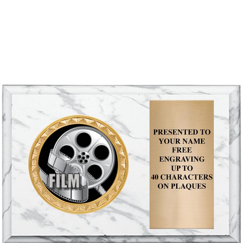 6" X 4" WHITE MBL INSERT PLQ