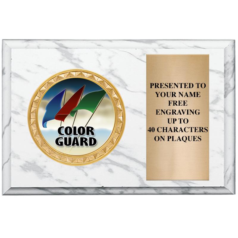 6" X 4" WHITE MBL INSERT PLQ