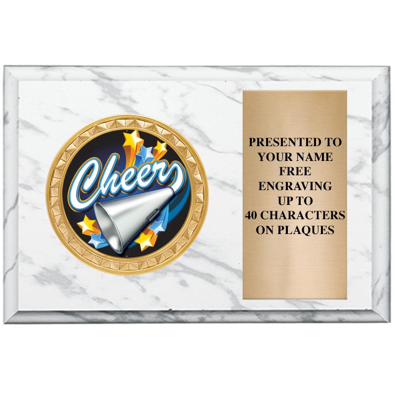 6" X 4" WHITE MBL INSERT PLQ