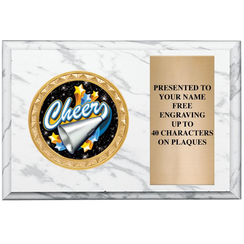 6" X 4" WHITE MBL INSERT PLQ