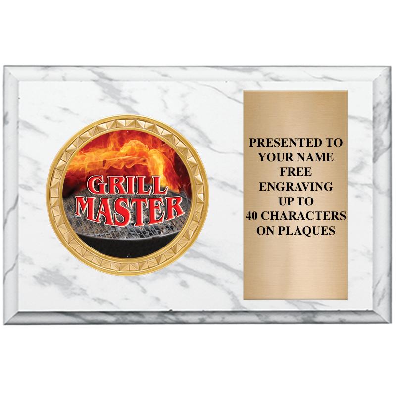 6" X 4" WHITE MBL INSERT PLQ