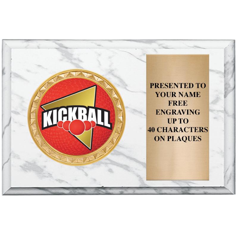 6" X 4" WHITE MBL INSERT PLQ