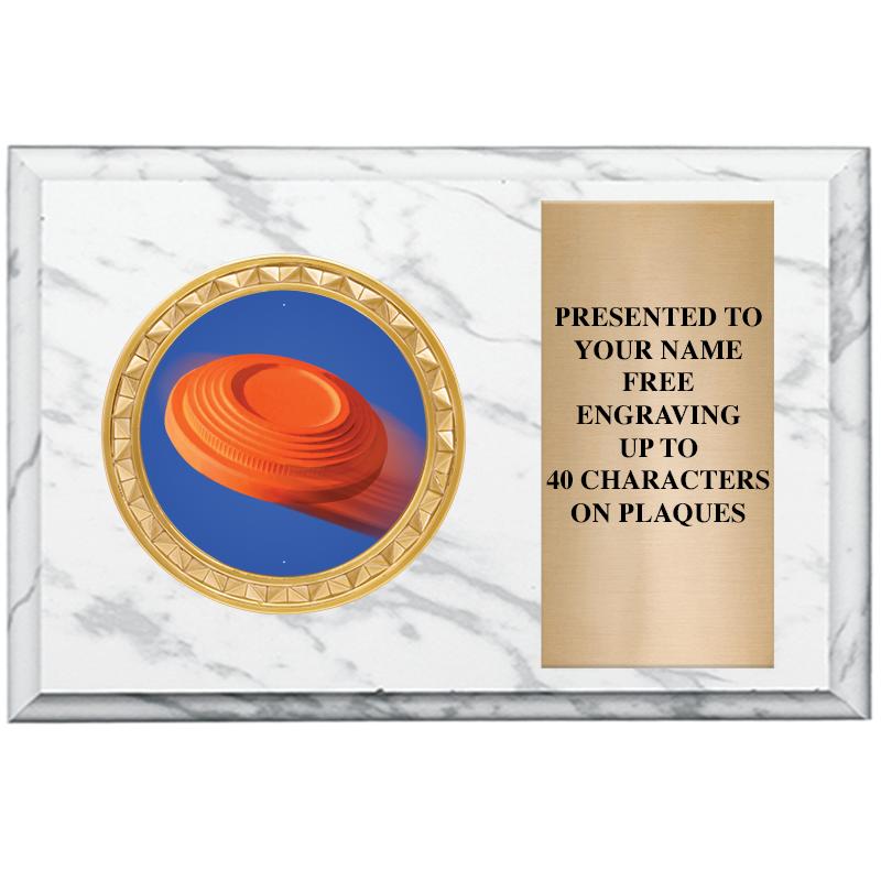 6" X 4" WHITE MBL INSERT PLQ