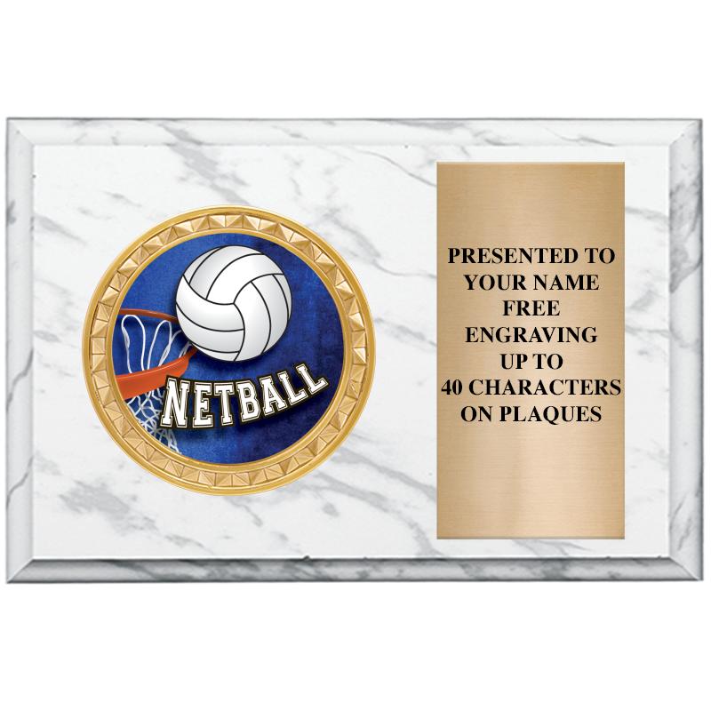 6" X 4" WHITE MBL INSERT PLQ