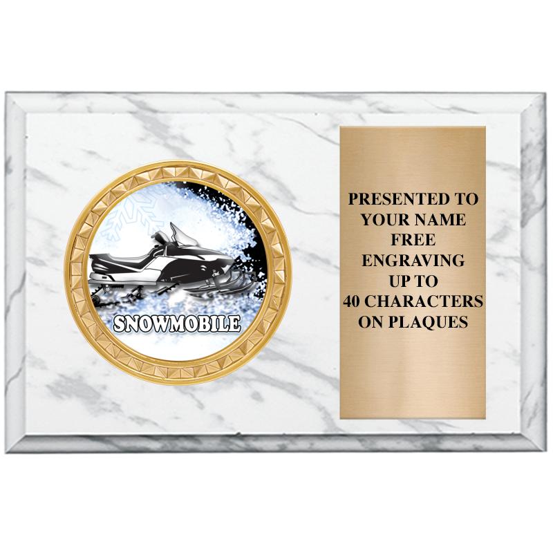 6" X 4" WHITE MBL INSERT PLQ