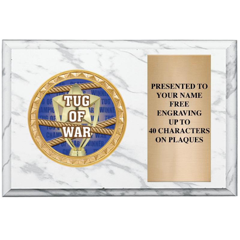 6" X 4" WHITE MBL INSERT PLQ