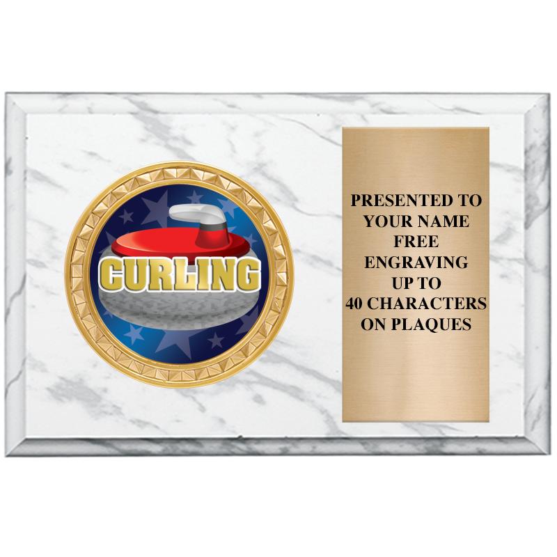 6" X 4" WHITE MBL INSERT PLQ