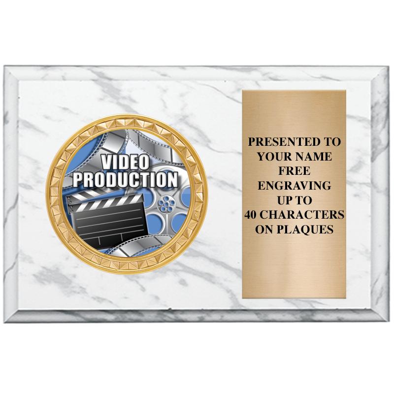 6" X 4" WHITE MBL INSERT PLQ