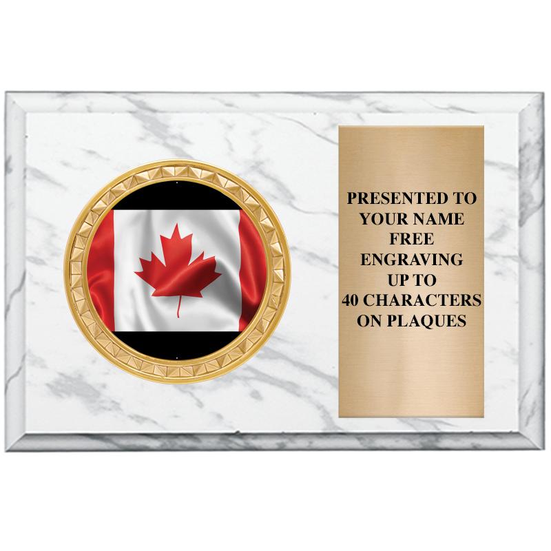 6" X 4" WHITE MBL INSERT PLQ