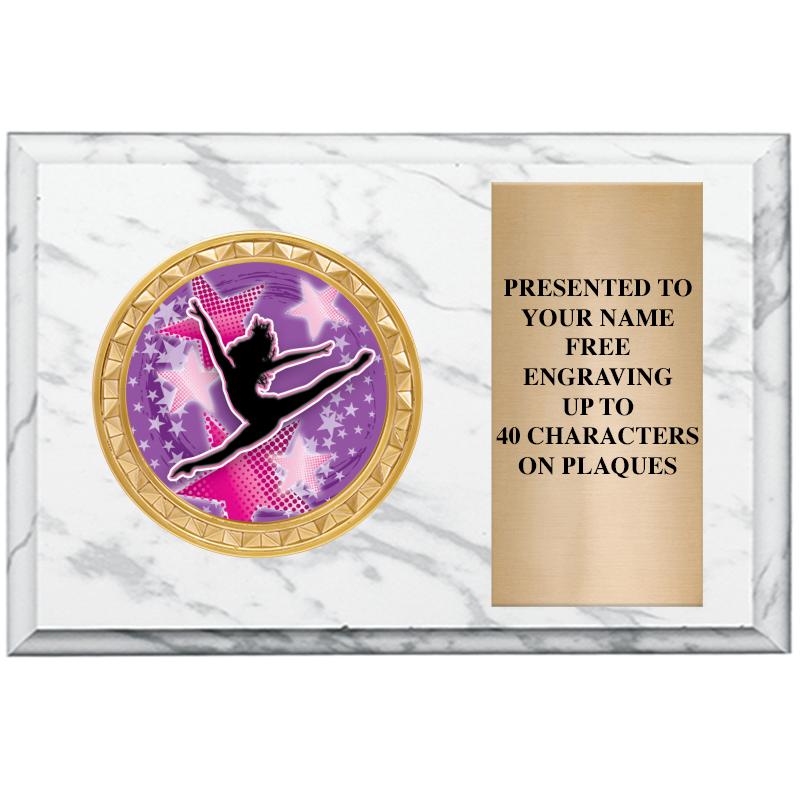 6" X 4" WHITE MBL INSERT PLQ