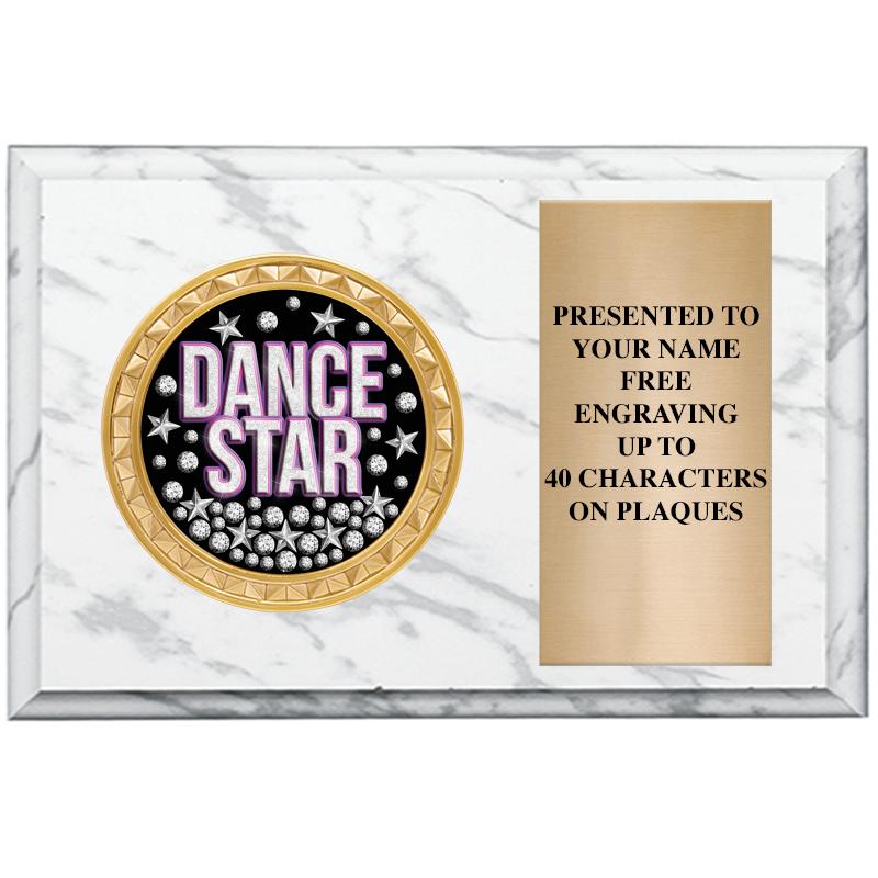 6" X 4" WHITE MBL INSERT PLQ