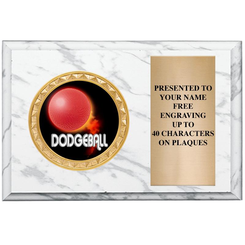 6" X 4" WHITE MBL INSERT PLQ