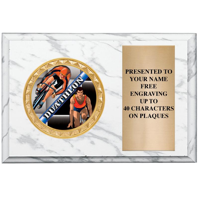 6" X 4" WHITE MBL INSERT PLQ