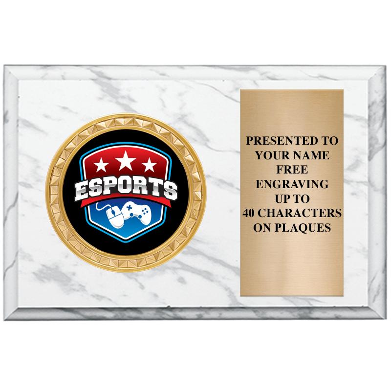 6" X 4" WHITE MBL INSERT PLQ