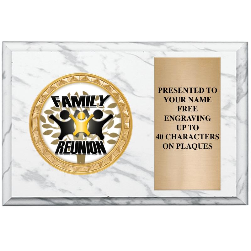 6" X 4" WHITE MBL INSERT PLQ